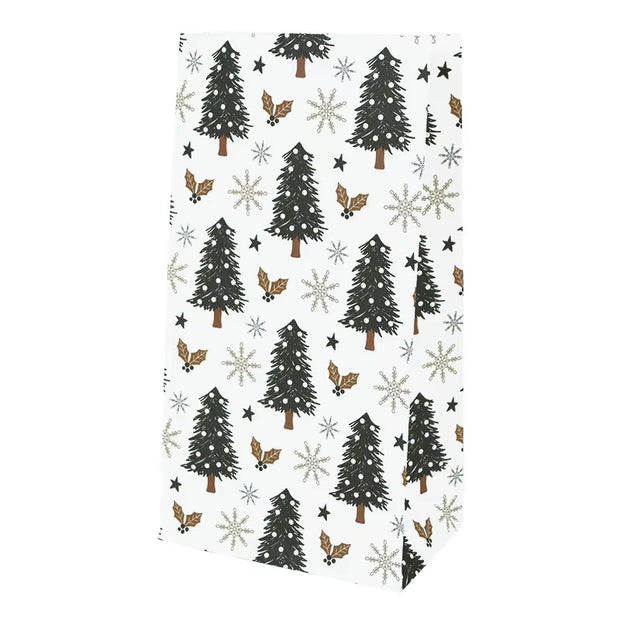 10Pcs Kraft Paper Candy Cookie Bag Santa Claus Snowman Christmas Gift Packing Bags Xmas Navidad New Year Party Decor Supplies