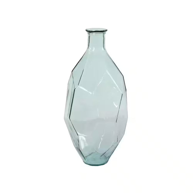 23 In. Clear Spanish Recycled Glass Decorative Vase