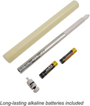 10" Ivory Flameless Taper Candles with Timer, Battery Operated Dinner Candlesticks, Push-Activated, Textured Wax Finish, Warm White Light, Remote & 10 Batteries Included - Set of 5