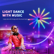 2025 Christmas Light Smart Fairy Firework Bluetooth Light Strip Festoon Home Wall Bedroom Computer Room Decor Holiday Party Lamp