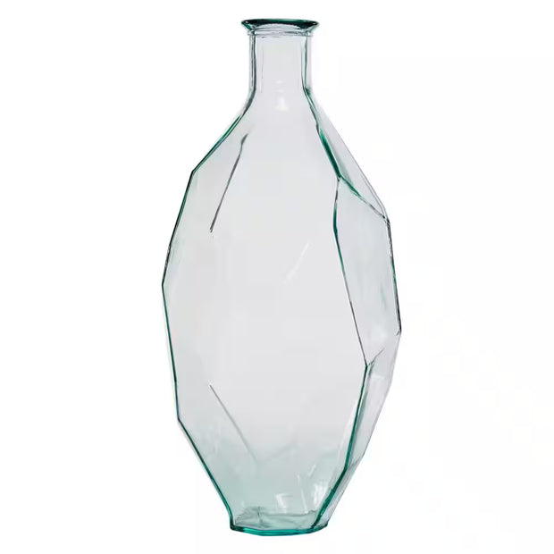 23 In. Clear Spanish Recycled Glass Decorative Vase