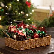 Christmas Tree Ornaments Set, 155Ct Red Green and Gold Shatterproof Christmas Tr