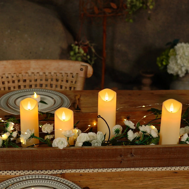 8Pcs Flameless Pillar Candles with Remote,Led Candles, Battery Operated Candles with Remote Timers, Made of Frosted Plastic, Won'T Melt, Ivory