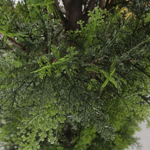 Artificial Cedar Tree 2 Pack 3 Ft Outdoor Faux Plants Artificial Topiary Fake Tree UV Rated Potted Plants Decor Faux Pine Tree for Perfect Housewarming Gift