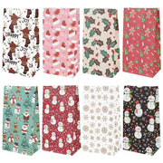 10Pcs Kraft Paper Candy Cookie Bag Santa Claus Snowman Christmas Gift Packing Bags Xmas Navidad New Year Party Decor Supplies