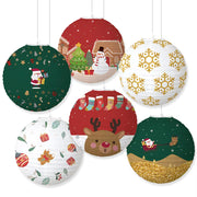 Christmas Paper Lanterns Father Christmas Snowman Moose Party Lanterns Christmas Outdoor Party Decoration Christmas Decorations