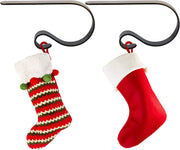 Christmas Stocking Holders for Mantle, Bronze - Set of 6, Lightweight Xmas Stocking Holder No-Slip Stocking Hangers for Mantel Fireplace, Adjustable Mantel Stocking X-Mas Hooks