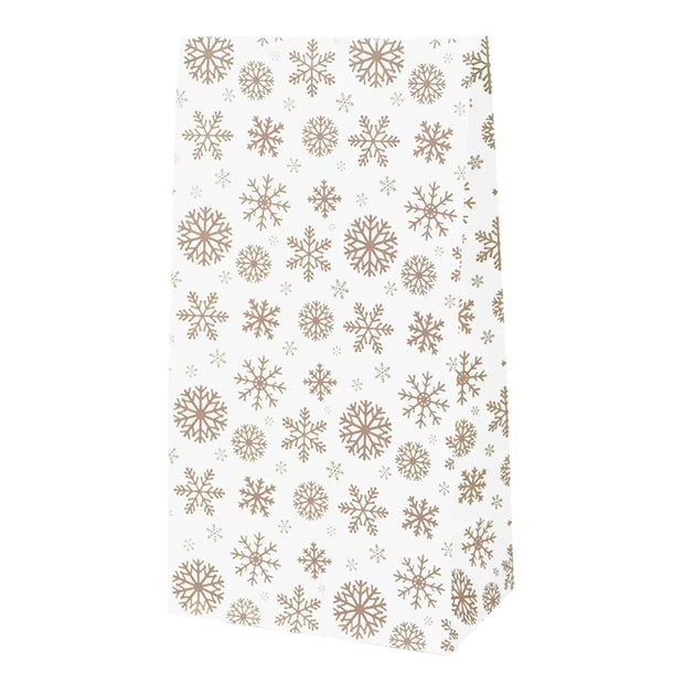 10Pcs Kraft Paper Candy Cookie Bag Santa Claus Snowman Christmas Gift Packing Bags Xmas Navidad New Year Party Decor Supplies
