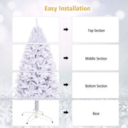 7.5Ft Hinged Christmas Tree Pine Tree 1346 Tips Metal