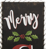 35"H Rustic Wooden Sign Black Merry Christmas Vertical Porch Sign Farmhouse Standing Christmas Welcome Sign Xmas Hanging Décor Holiday Party Sign Wall Door Decorations