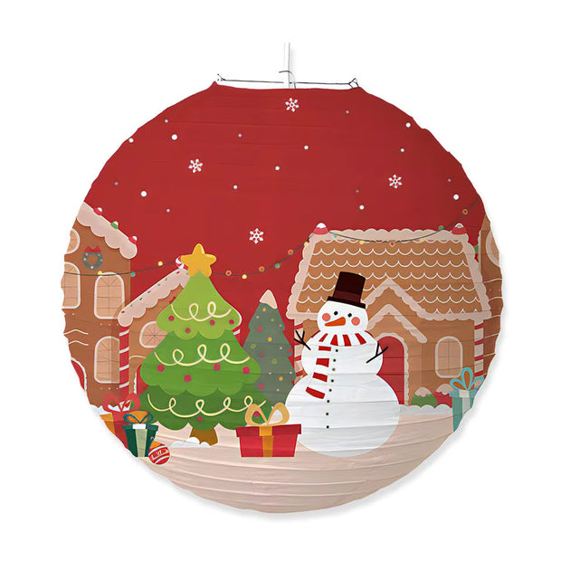 Christmas Paper Lanterns Father Christmas Snowman Moose Party Lanterns Christmas Outdoor Party Decoration Christmas Decorations