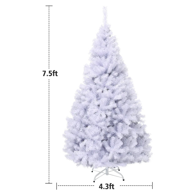 7.5Ft Hinged Christmas Tree Pine Tree 1346 Tips Metal