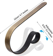 Christmas Stocking Holders for Mantle, Bronze - Set of 6, Lightweight Xmas Stocking Holder No-Slip Stocking Hangers for Mantel Fireplace, Adjustable Mantel Stocking X-Mas Hooks