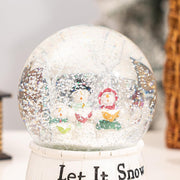Snow Globe with Music, Christmas Decorations for Home, Glitter Spinning Glass Water Globe with Three Snowmen Sing, for Kids and Women