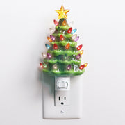 Ceramic Christmas Tree Night Light (Green)