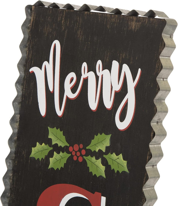 35"H Rustic Wooden Sign Black Merry Christmas Vertical Porch Sign Farmhouse Standing Christmas Welcome Sign Xmas Hanging Décor Holiday Party Sign Wall Door Decorations