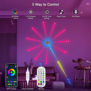 2025 Christmas Light Smart Fairy Firework Bluetooth Light Strip Festoon Home Wall Bedroom Computer Room Decor Holiday Party Lamp