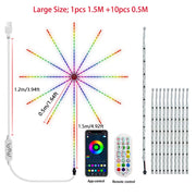 2025 Christmas Light Smart Fairy Firework Bluetooth Light Strip Festoon Home Wall Bedroom Computer Room Decor Holiday Party Lamp